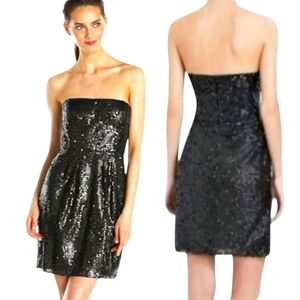 BCBGMAXAZRIA "Carole" Strapless Sequined Cocktail Dress - Size 6